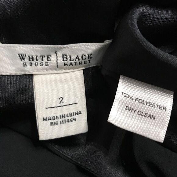 White House Black Market Pleated Sleeveless Shift Dress 2 - Picture 6 of 6